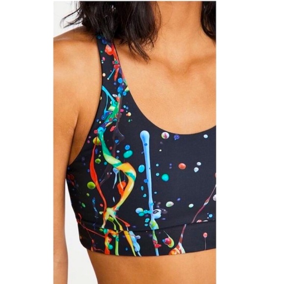 Terez Splatter Paint Reversible Sports Bra. - Picture 5 of 11